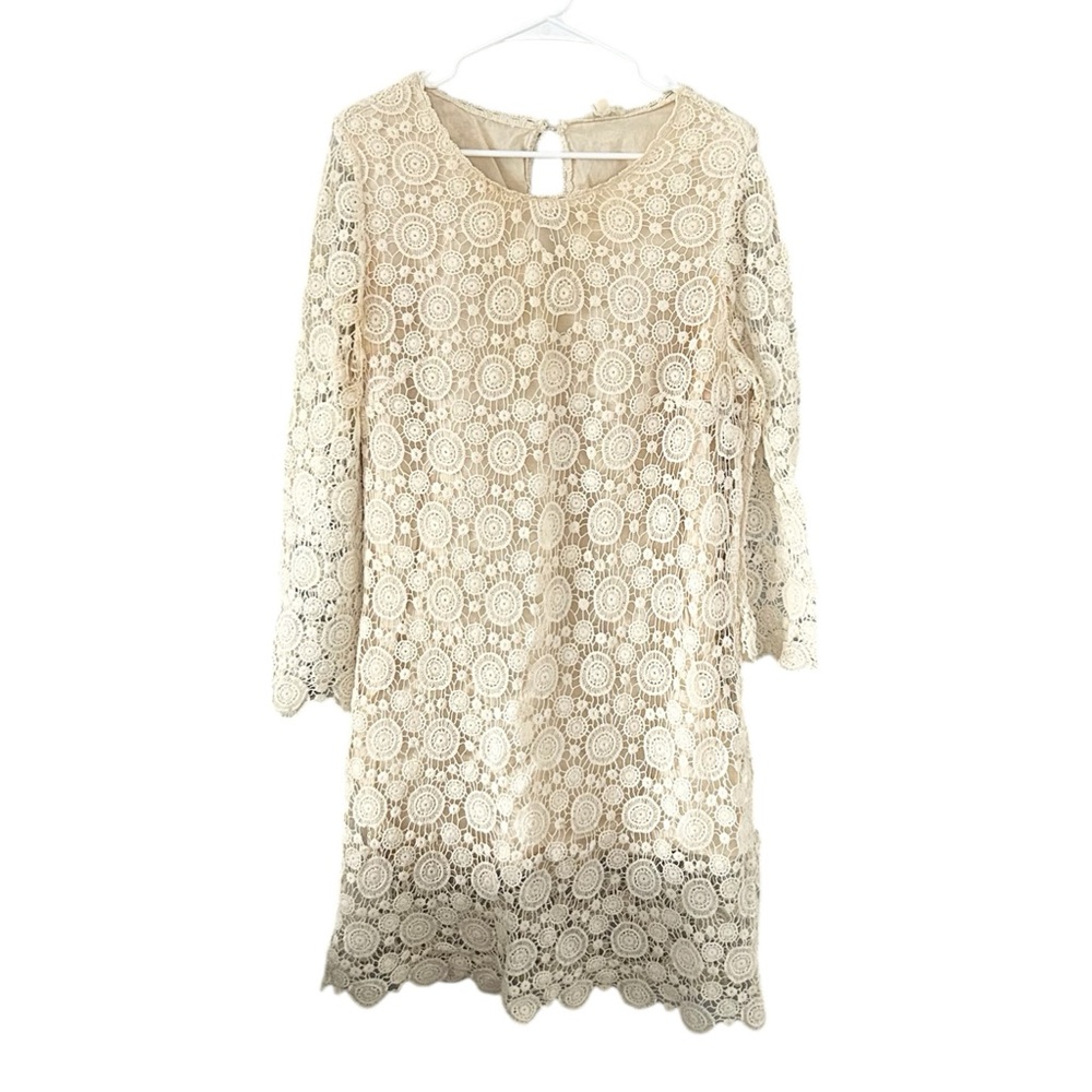 Maison Jules Cream Lace Cottagecore Dress